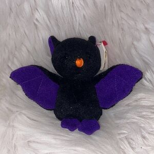2007 TY Beanie Babies Scarem Bat • Halloweenie Beanie Collection NEW